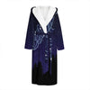 Aquarius Constellation Print Hooded Bathrobe