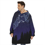 Aquarius Constellation Print Hoodie Blanket