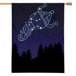 Aquarius Constellation Print House Flag