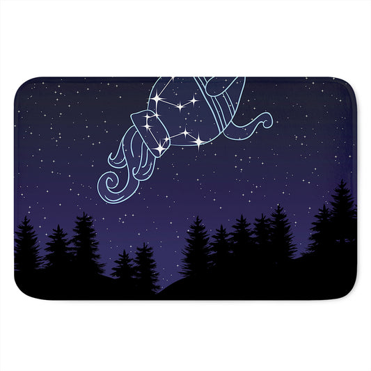 Aquarius Constellation Print Indoor Door Mat