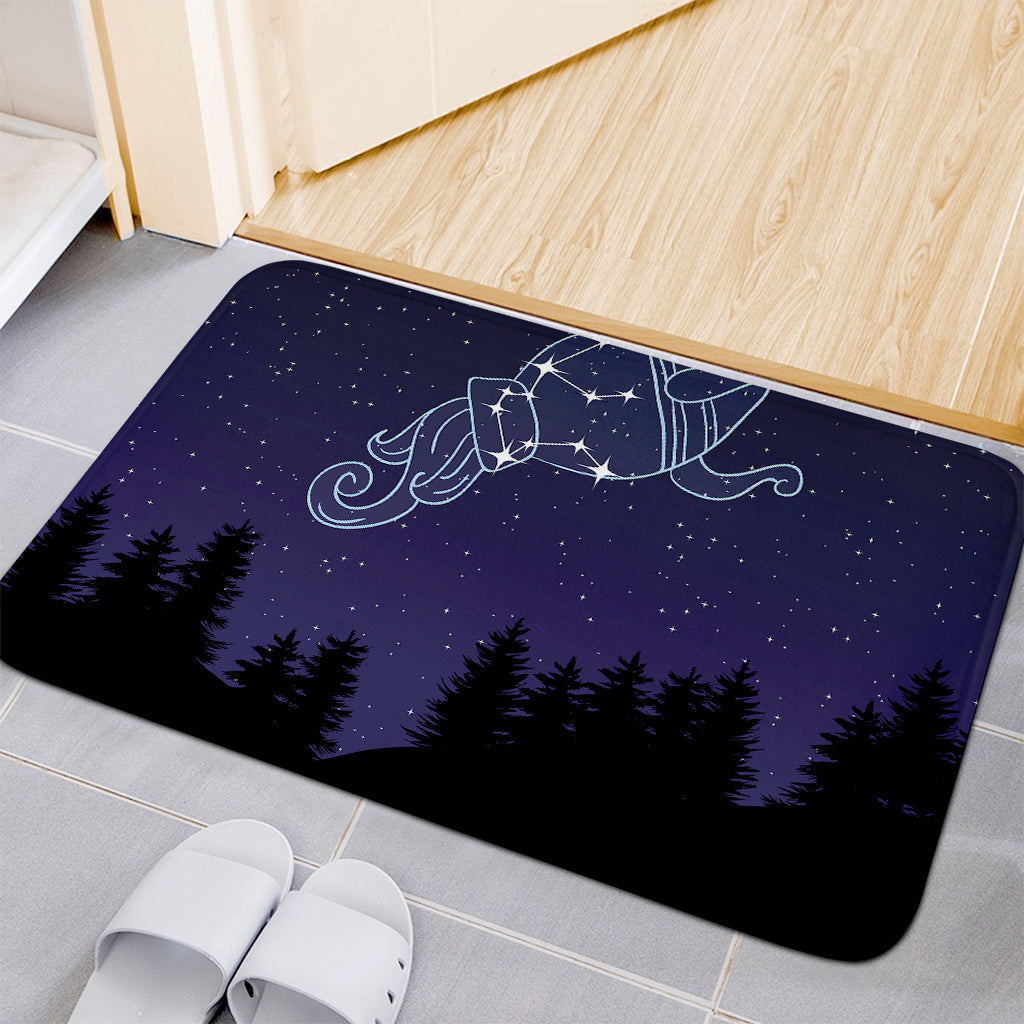 Aquarius Constellation Print Indoor Door Mat