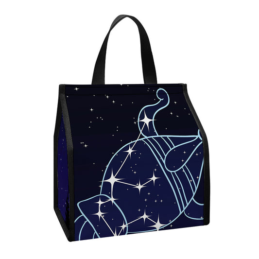 Aquarius Constellation Print Insulated Lunch Tote