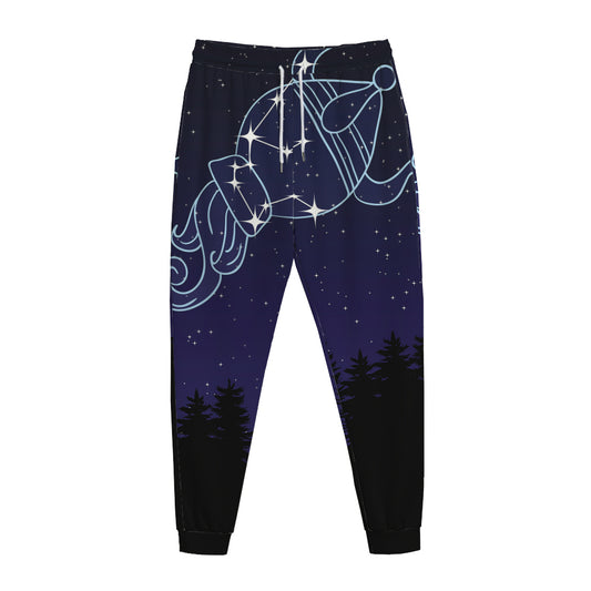 Aquarius Constellation Print Jogger Pants