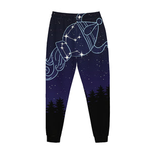 Aquarius Constellation Print Jogger Pants