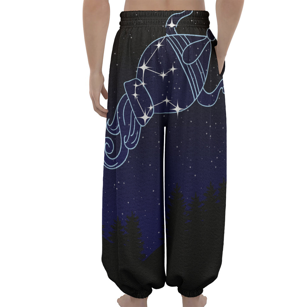 Aquarius Constellation Print Lantern Pants