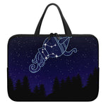 Aquarius Constellation Print Laptop Sleeve With Handle