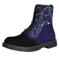 Aquarius Constellation Print Lace-Up Boots