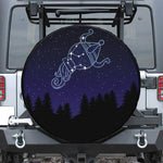 Aquarius Constellation Print Leather Spare Tire Cover