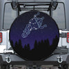 Aquarius Constellation Print Leather Spare Tire Cover