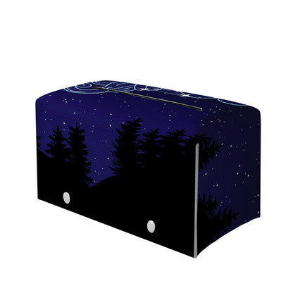 Aquarius Constellation Print Leather Tissue Box Cover