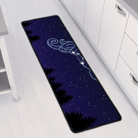 Aquarius Constellation Print Long Kitchen Mat