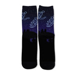 Aquarius Constellation Print Long Socks