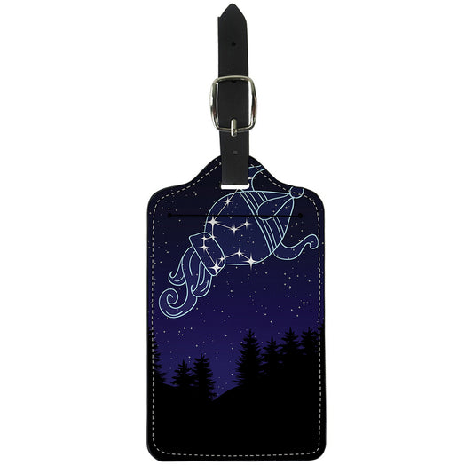 Aquarius Constellation Print Luggage Tag