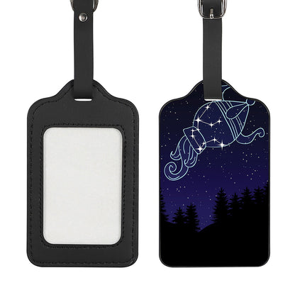 Aquarius Constellation Print Luggage Tag