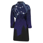 Aquarius Constellation Print Men's Bathrobe