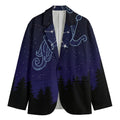 Aquarius Constellation Print Men's Blazer