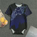 Aquarius Constellation Print Men's Bodysuit