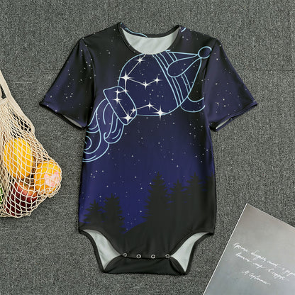 Aquarius Constellation Print Men's Bodysuit