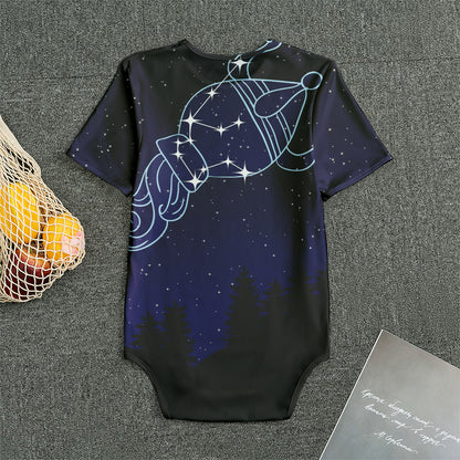 Aquarius Constellation Print Men's Bodysuit