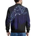 Aquarius Constellation Print Men's Bomber Jacket