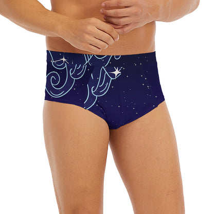 Aquarius Constellation Print Men's Briefs