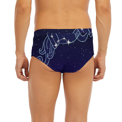 Aquarius Constellation Print Men's Briefs