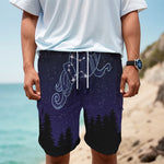 Aquarius Constellation Print Men's Cargo Shorts