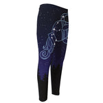 Aquarius Constellation Print Men's Compression Pants