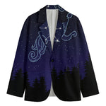Aquarius Constellation Print Men's Cotton Blazer