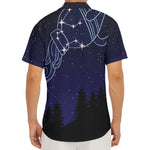 Aquarius Constellation Print Men's Deep V-Neck Shirt