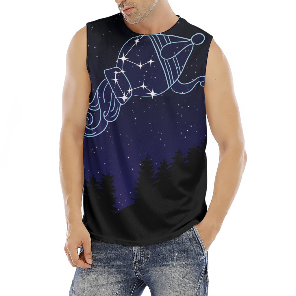 Aquarius Constellation Print Men's Fitness Tank Top