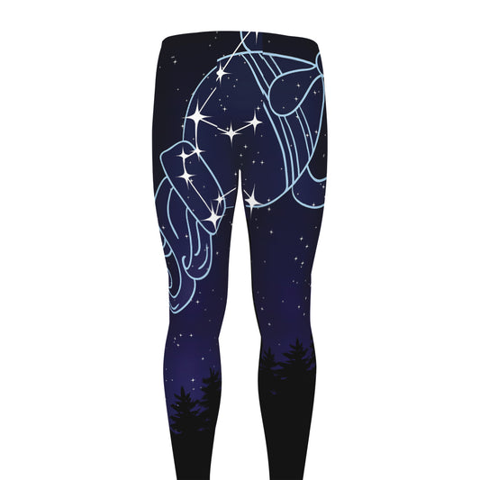 Aquarius Constellation Print Men's leggings