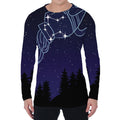 Aquarius Constellation Print Men's Long Sleeve T-Shirt