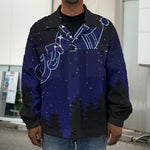 Aquarius Constellation Print Men's Shirt Jacket