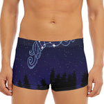 Aquarius Constellation Print Men's Short Boxer Briefs