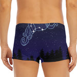 Aquarius Constellation Print Men's Short Boxer Briefs