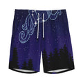 Aquarius Constellation Print Men's Athletic Shorts