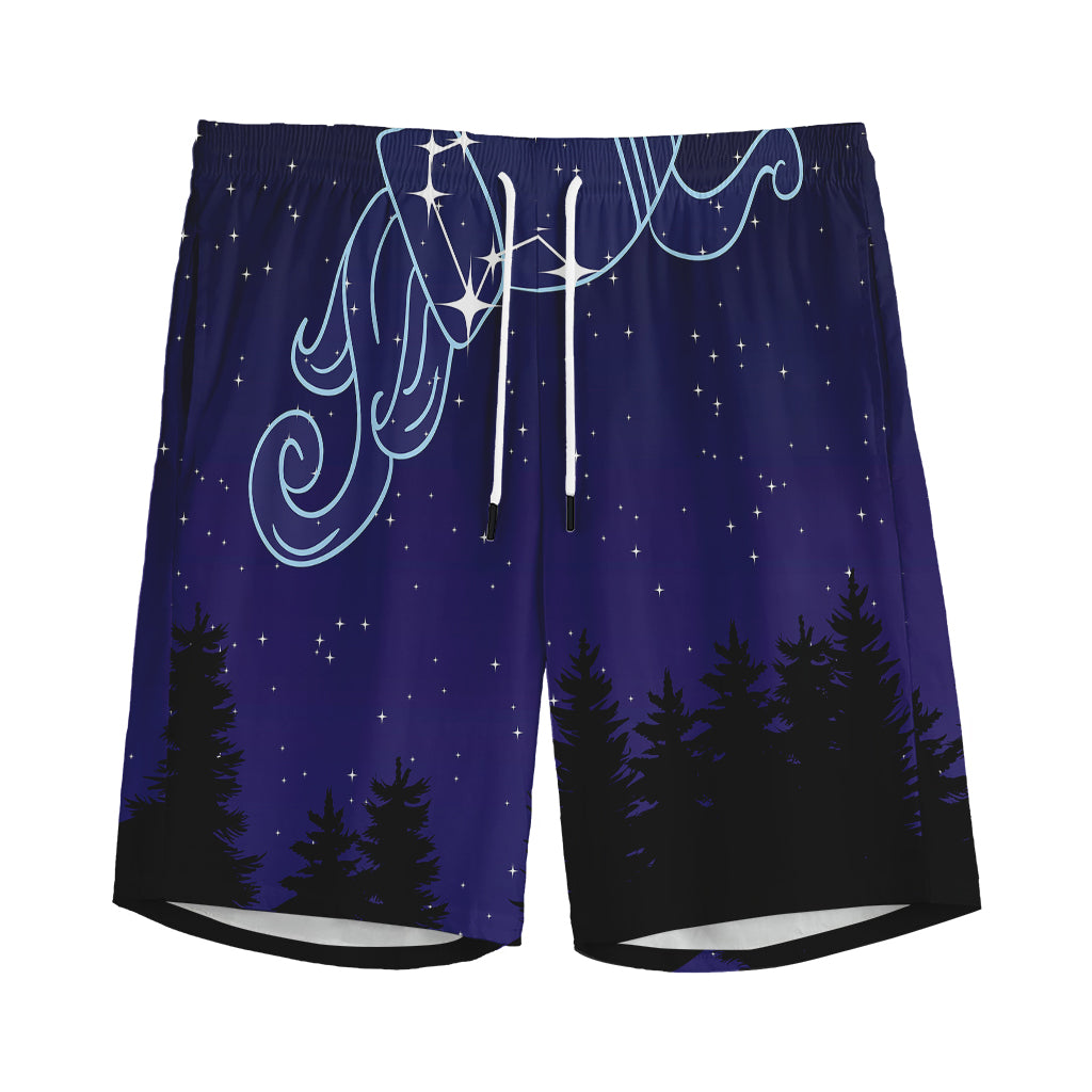 Aquarius Constellation Print Men's Sports Shorts