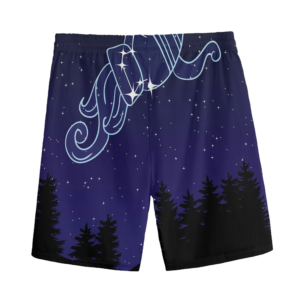 Aquarius Constellation Print Men's Sports Shorts
