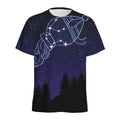 Aquarius Constellation Print Men's Athletic T-Shirt