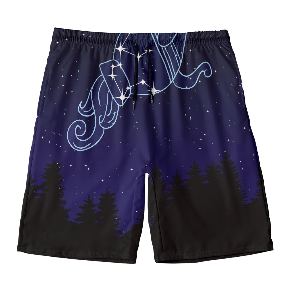 Aquarius Constellation Print Men's Swim Trunks