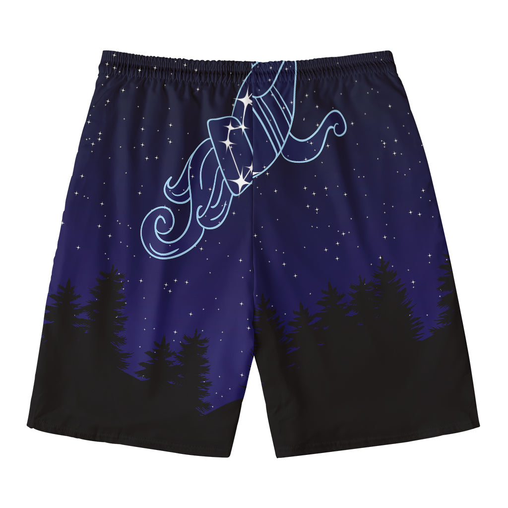 Aquarius Constellation Print Men's Swim Trunks