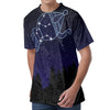 Aquarius Constellation Print Men's Velvet T-Shirt