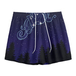 Aquarius Constellation Print Mesh Shorts