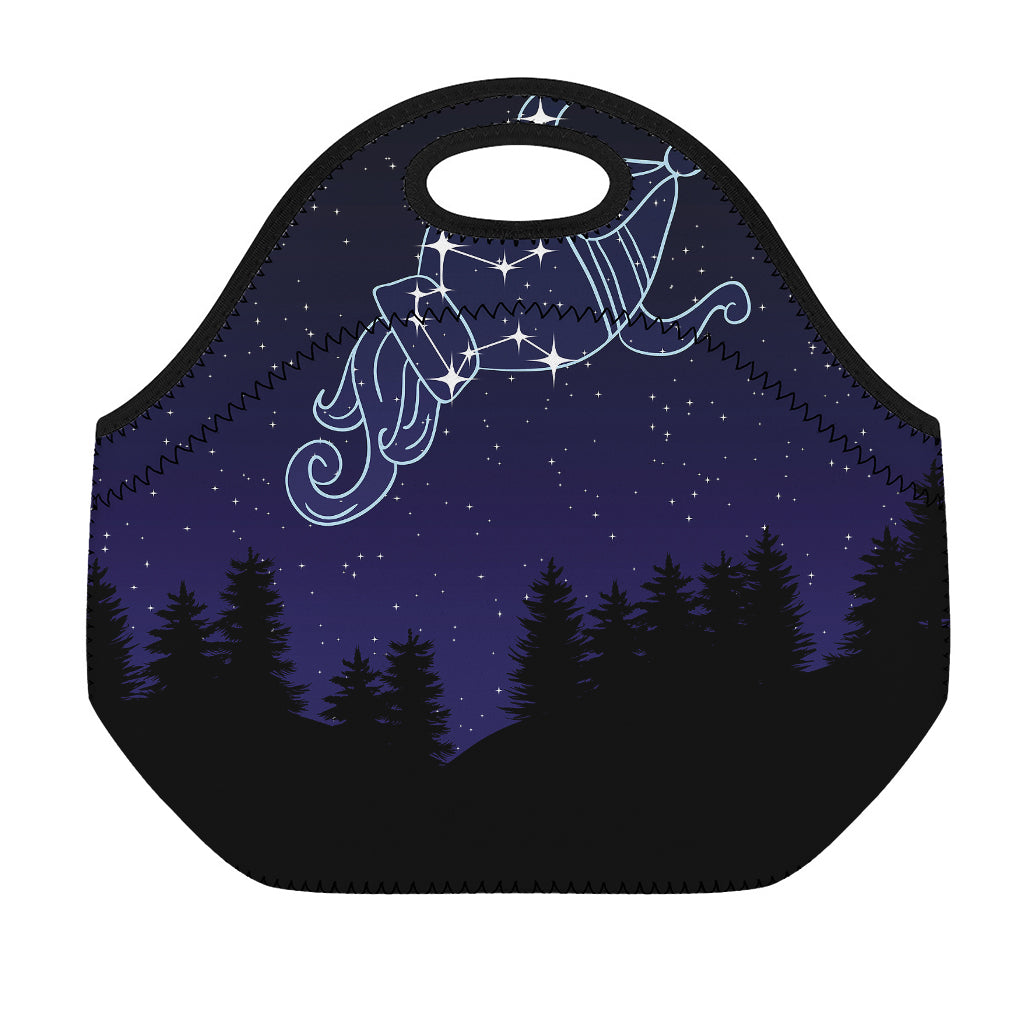 Aquarius Constellation Print Neoprene Lunch Bag
