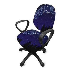 Aquarius Constellation Print Office Chair Cover