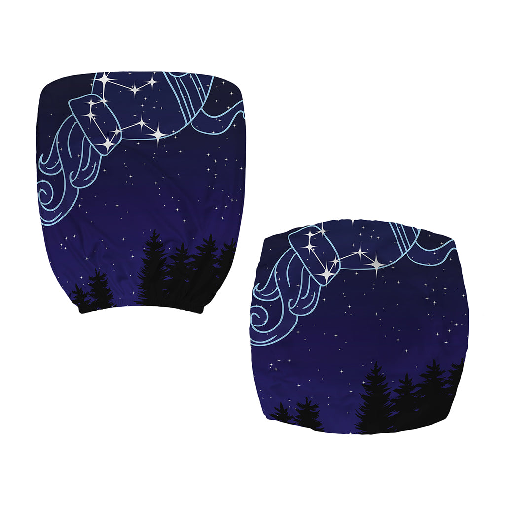 Aquarius Constellation Print Office Chair Cover