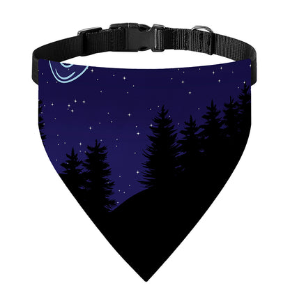 Aquarius Constellation Print Over The Collar Dog Bandana