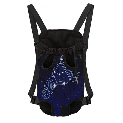 Aquarius Constellation Print Pet Carrier Backpack