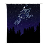 Aquarius Constellation Print Polyester Shower Curtain